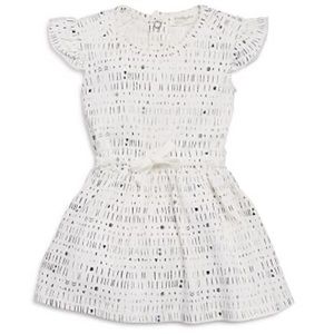 Miles The Label Baby Girl Flutter Sleeve Printed Jersey Dress - 12M